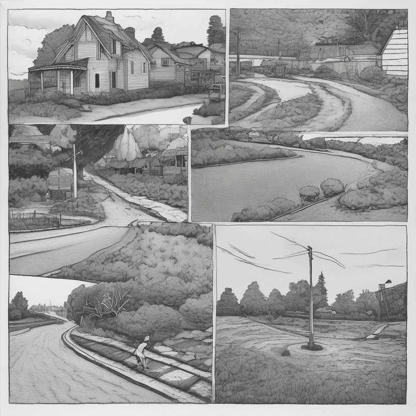 Asphalt still warm, earth cool beneath.